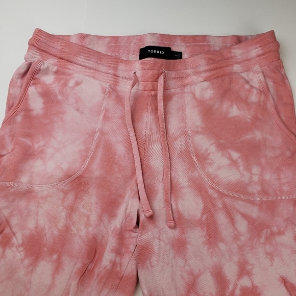 Torrid Joggers Tie Dye Pants Crop Capri Sweatpants Comfy Lounge Athleisure 1X - Picture 3 of 8